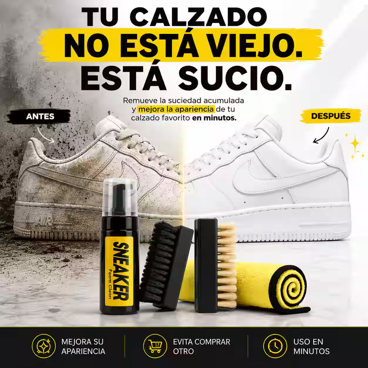 Kit Restaurador de Calzado – Remueve la suciedad acumulada y mejora la apariencia de tu calzado favorito en minutos