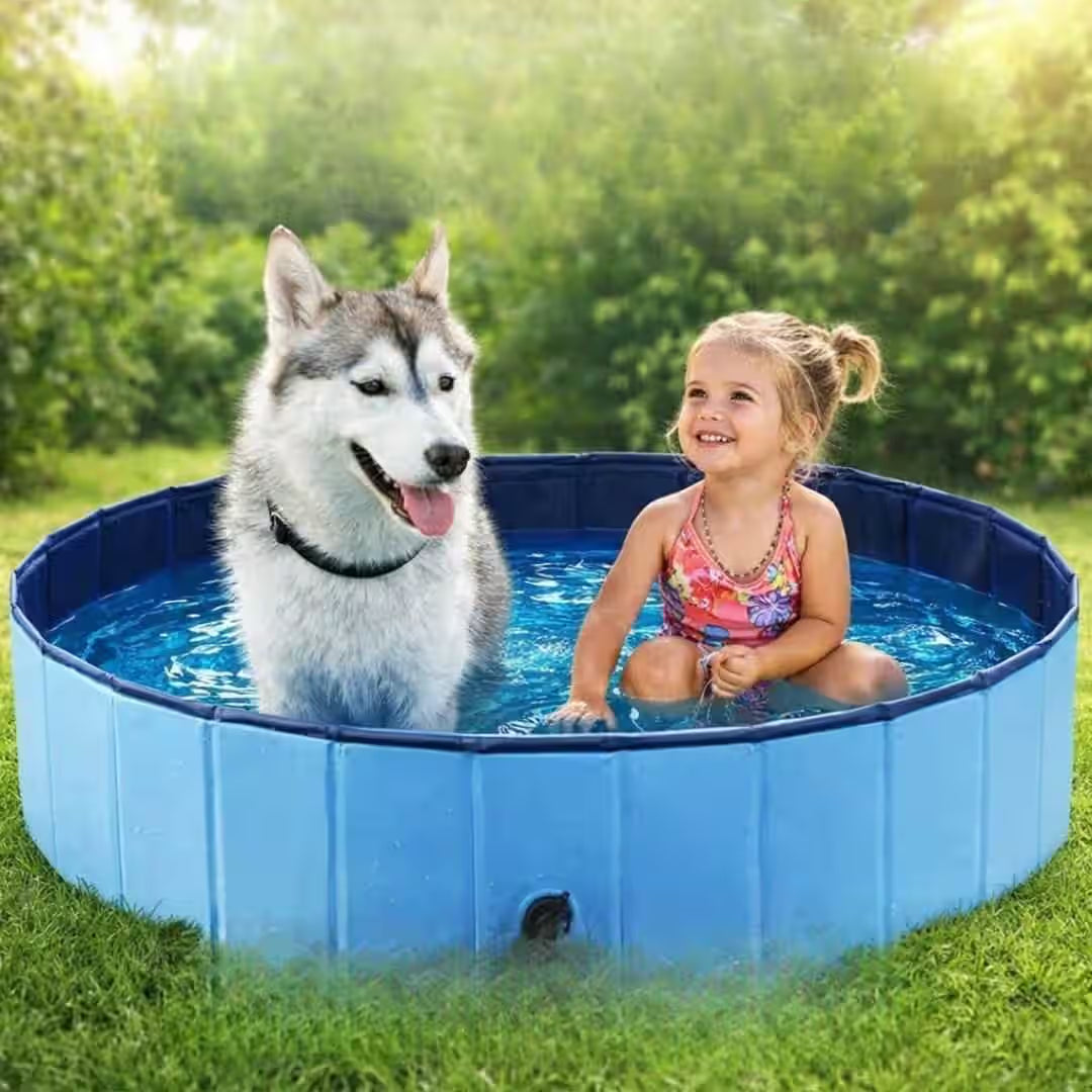 Piscina Plegable para Mascotas y Niños 80×20 cm - Un espacio fresco y entretenido para los días más calurosos