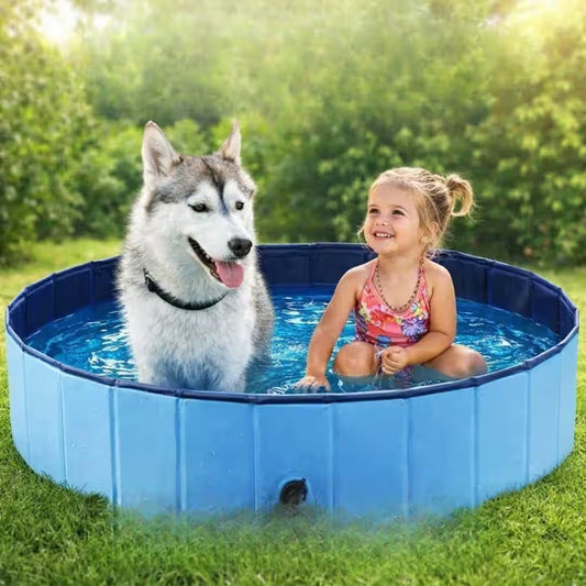 Piscina Plegable para Mascotas y Niños 80×20 cm - Un espacio fresco y entretenido para los días más calurosos