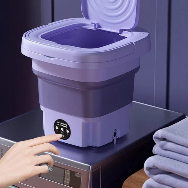 Mini Lavadora Portátil Plegable - 3 Modos de Limpieza y Secado Rápido para Ahorrar Agua, Energía y Tiempo