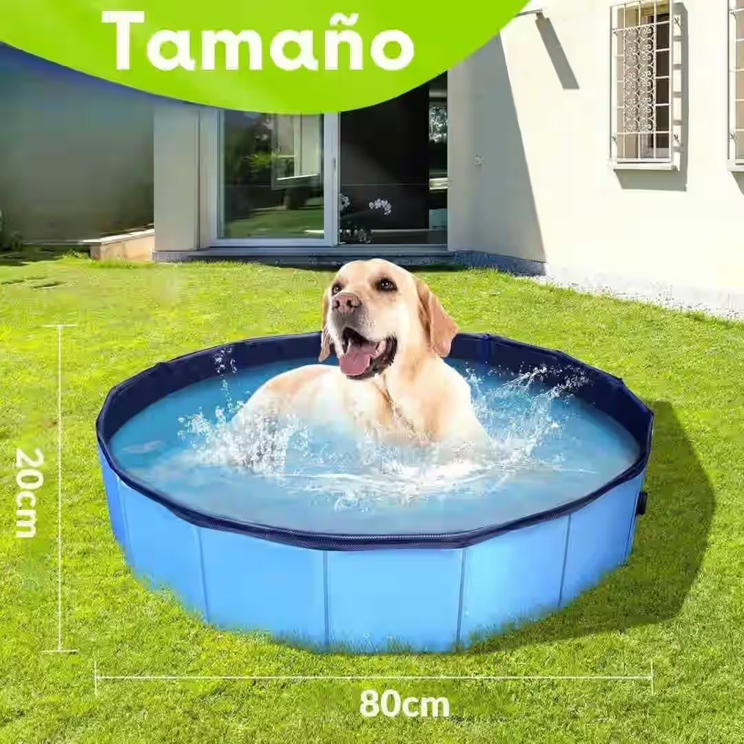 Piscina Plegable para Mascotas y Niños 80×20 cm - Un espacio fresco y entretenido para los días más calurosos