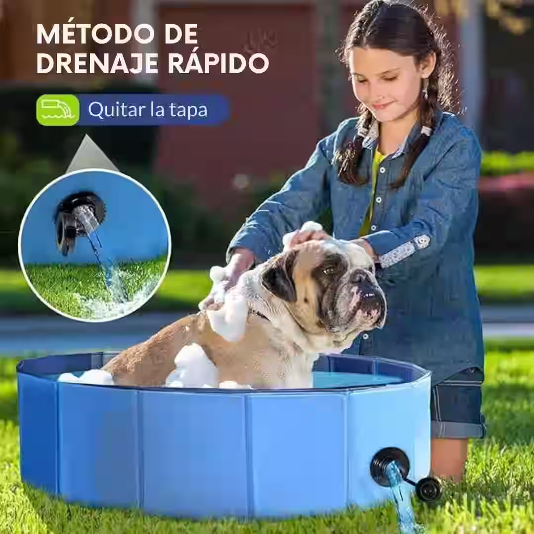 Piscina Plegable para Mascotas y Niños 80×20 cm - Un espacio fresco y entretenido para los días más calurosos