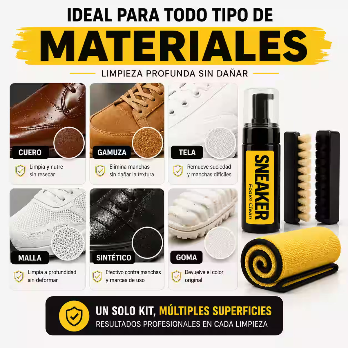 Kit Restaurador de Calzado – Remueve la suciedad acumulada y mejora la apariencia de tu calzado favorito en minutos
