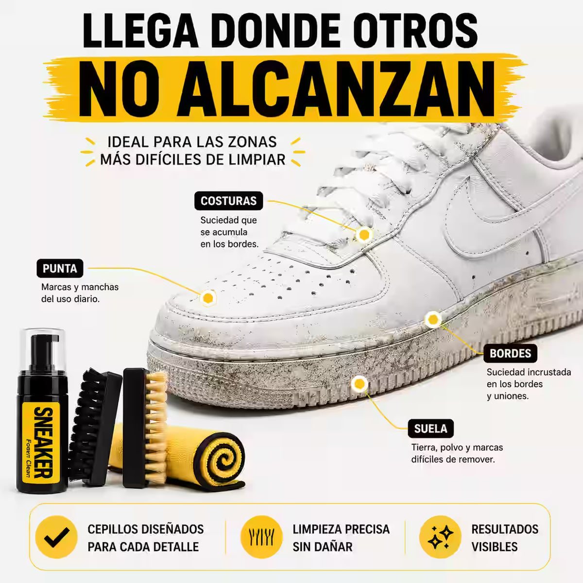Kit Restaurador de Calzado – Remueve la suciedad acumulada y mejora la apariencia de tu calzado favorito en minutos
