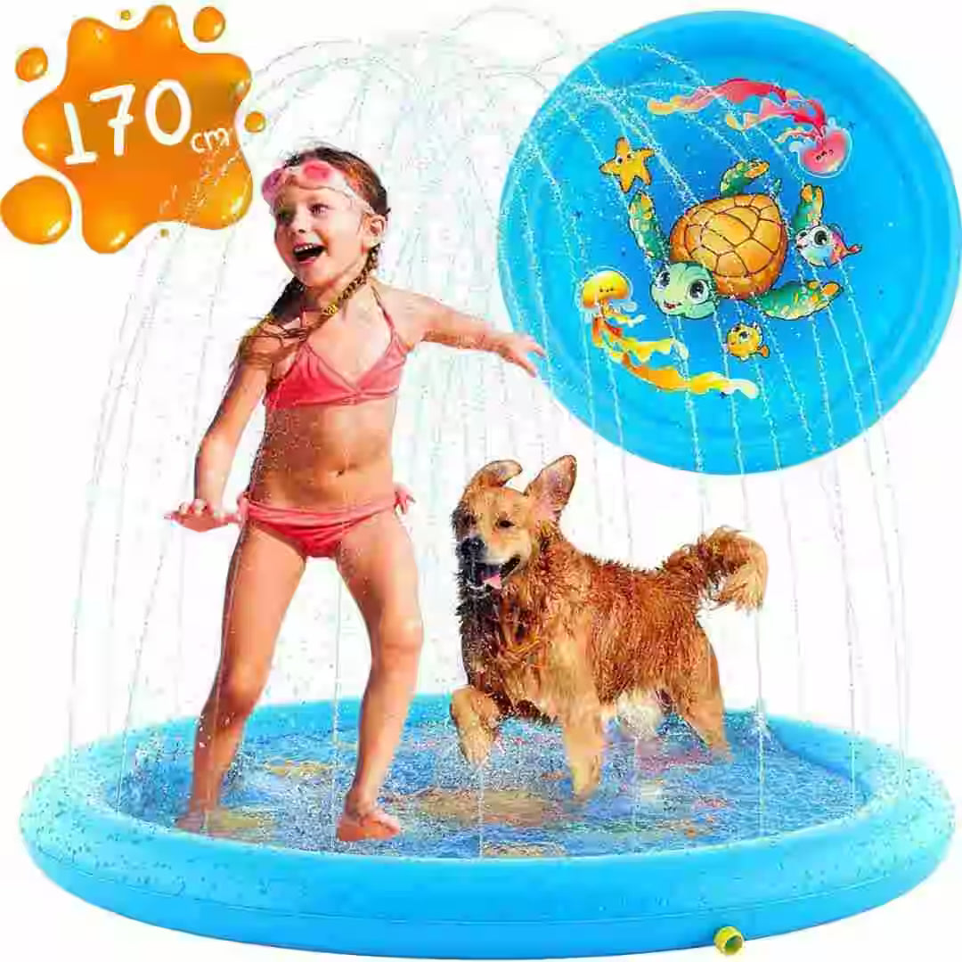 Alfombra de Agua Interactiva - Diversión y frescura para niños y perros todo el verano