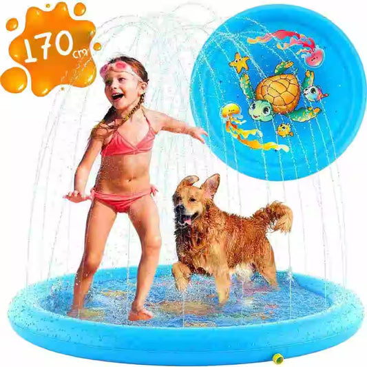 Alfombra de Agua Interactiva - Diversión y frescura para niños y perros todo el verano
