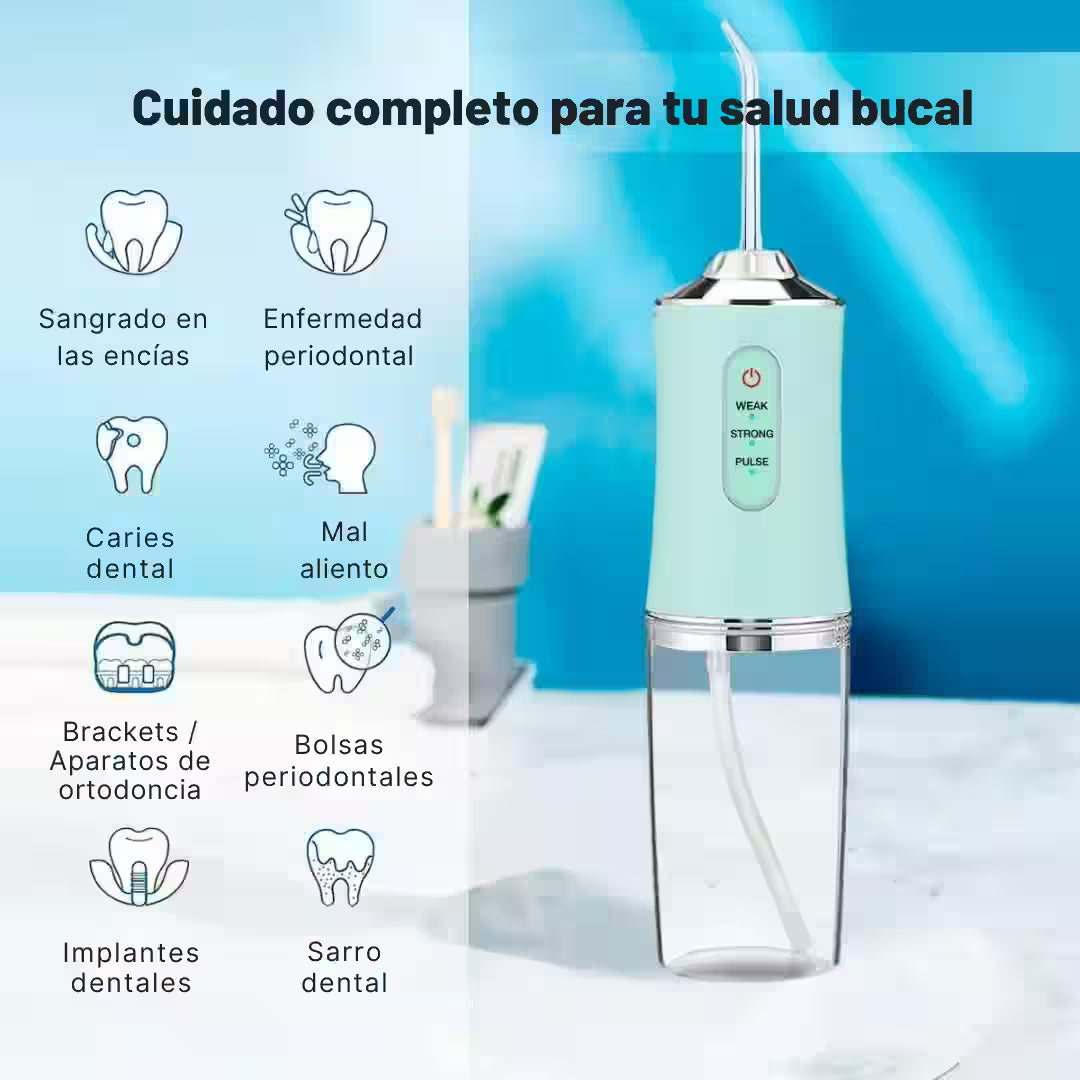 Irrigador Bucal de Alta Presión - Mantén una sonrisa sana con una limpieza profesional desde casa