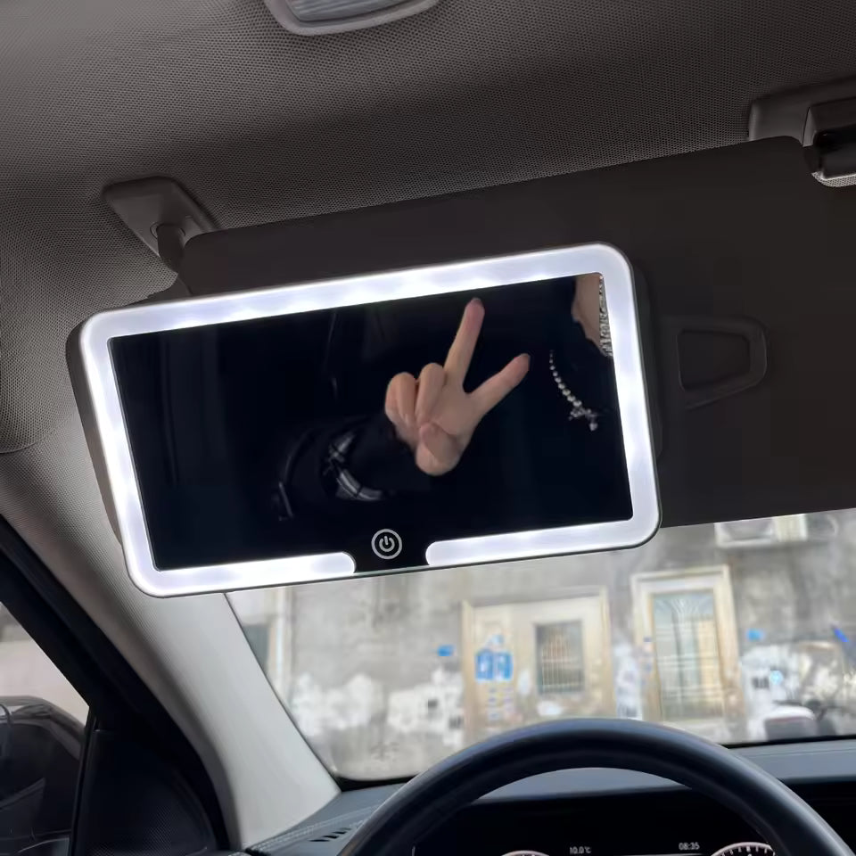 Espejo LED de maquillaje para interiores de coche – Iluminación ideal para retocarte cómoda en cada trayecto