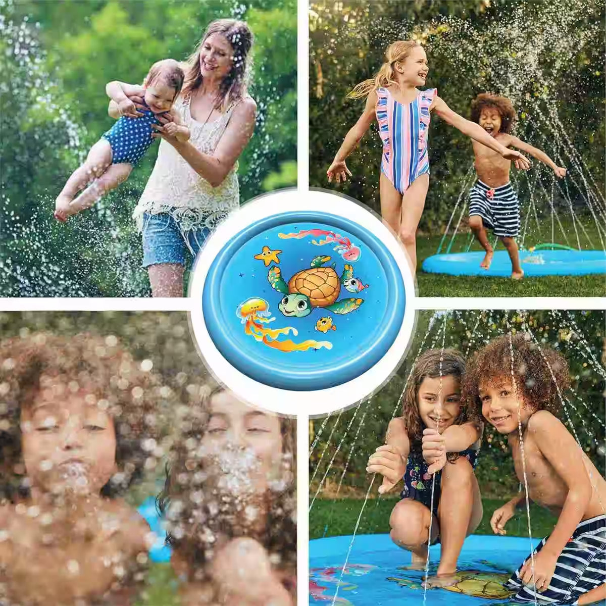 Alfombra de Agua Interactiva - Diversión y frescura para niños y perros todo el verano