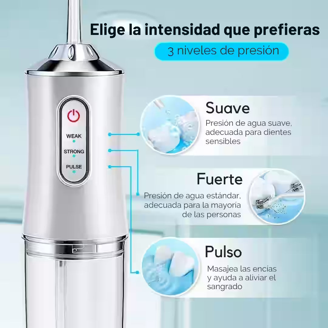 Irrigador Bucal de Alta Presión - Mantén una sonrisa sana con una limpieza profesional desde casa