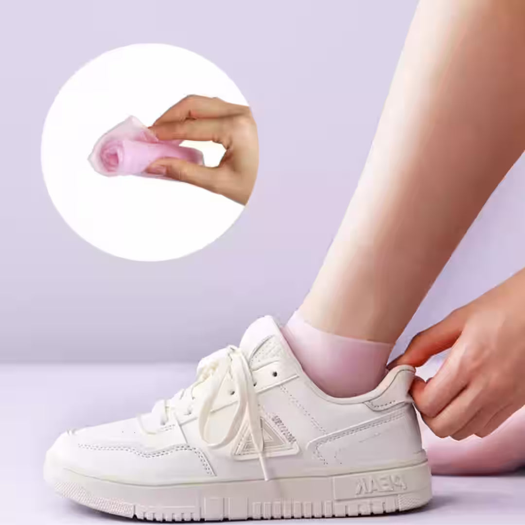 Calcetines de Hidratación Intensiva Reutilizables (1 Par) - Mejora la absorción de cremas y reduce la resequedad visible en los pies
