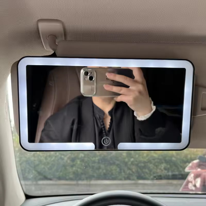 Espejo LED de maquillaje para interiores de coche – Iluminación ideal para retocarte cómoda en cada trayecto
