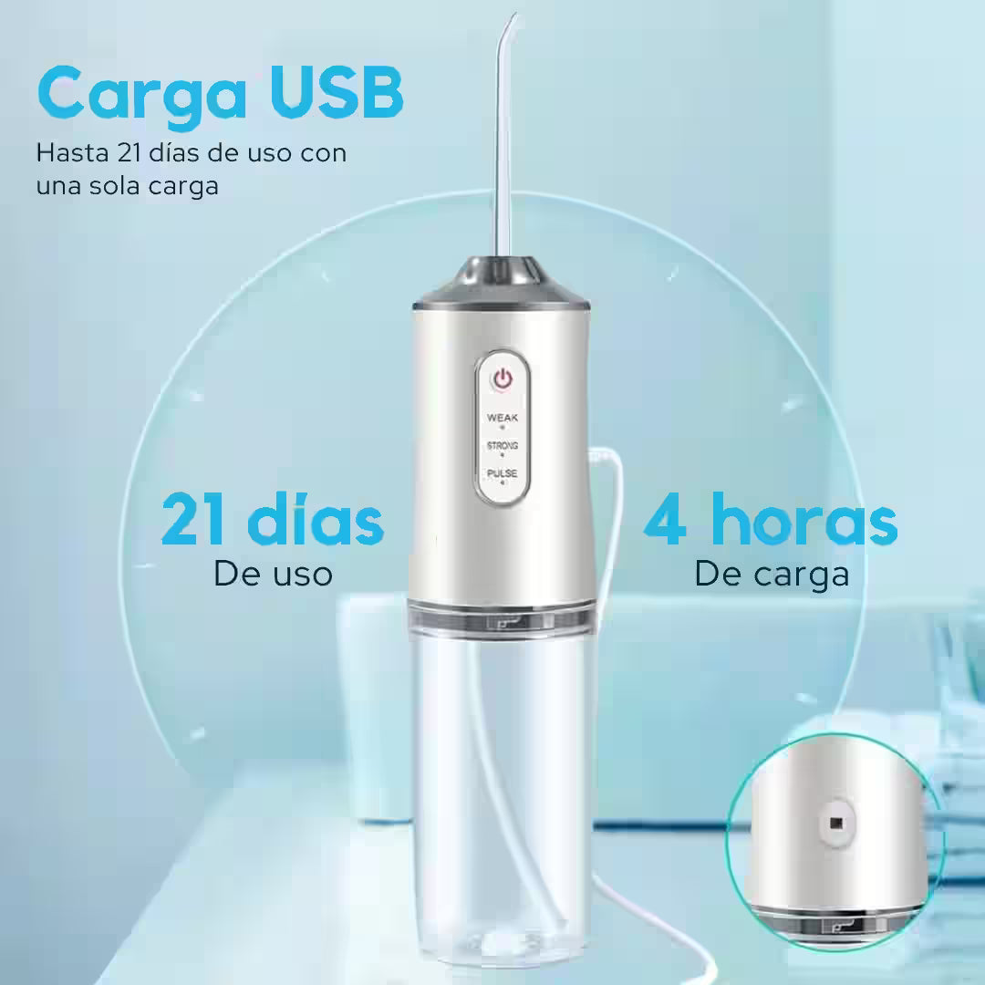 Irrigador Bucal de Alta Presión - Mantén una sonrisa sana con una limpieza profesional desde casa