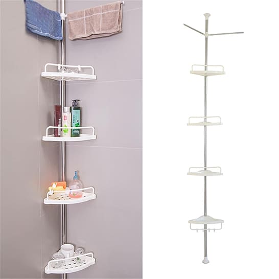 Esquinero organizador de baño ajustable – Dale a tu baño un toque elegante, moderno y funcional