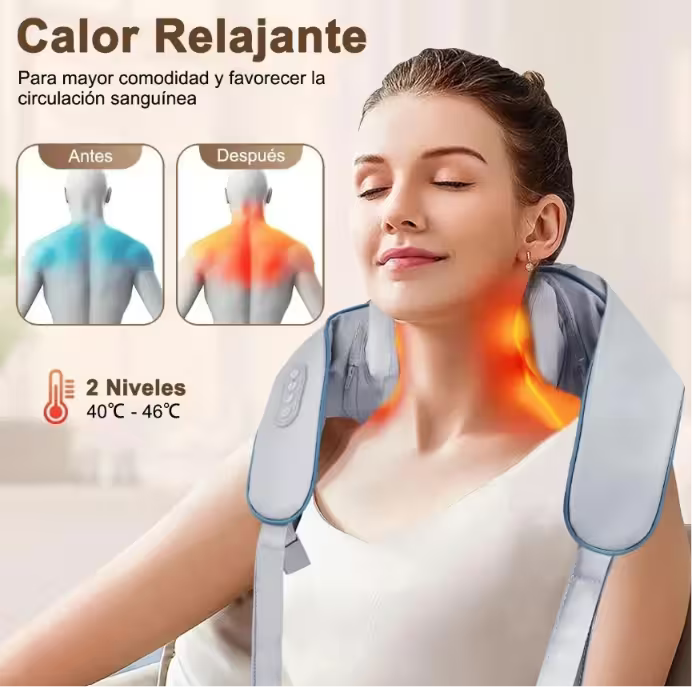 Masajeador Corporal Inalámbrico - Libera tensión y relaja cuello, espalda y piernas en minutos
