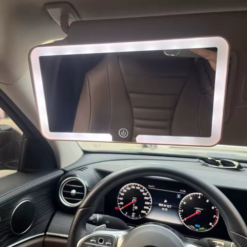 Espejo LED de maquillaje para interiores de coche – Iluminación ideal para retocarte cómoda en cada trayecto