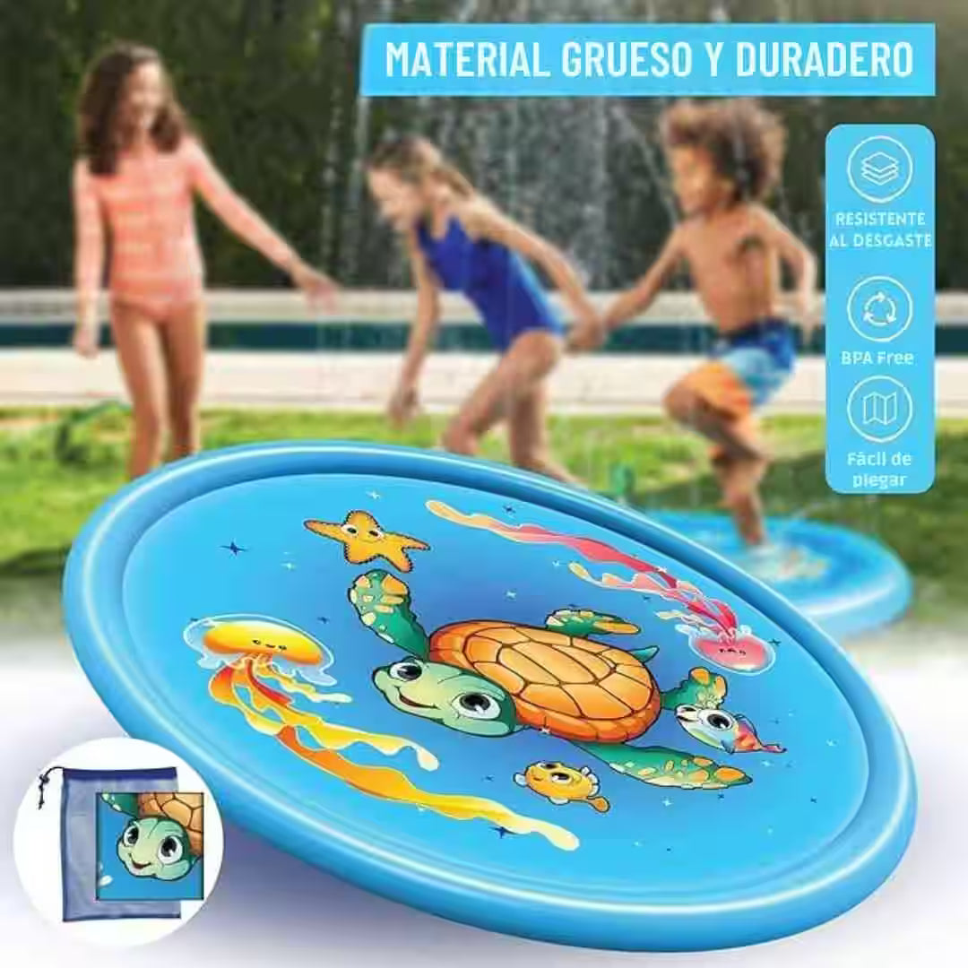 Alfombra de Agua Interactiva - Diversión y frescura para niños y perros todo el verano