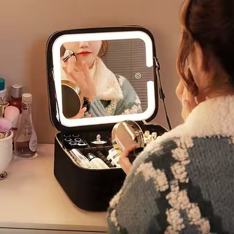 Cosmetiquero LED portátil – Maquíllate con confianza y estilo en cualquier momento y lugar