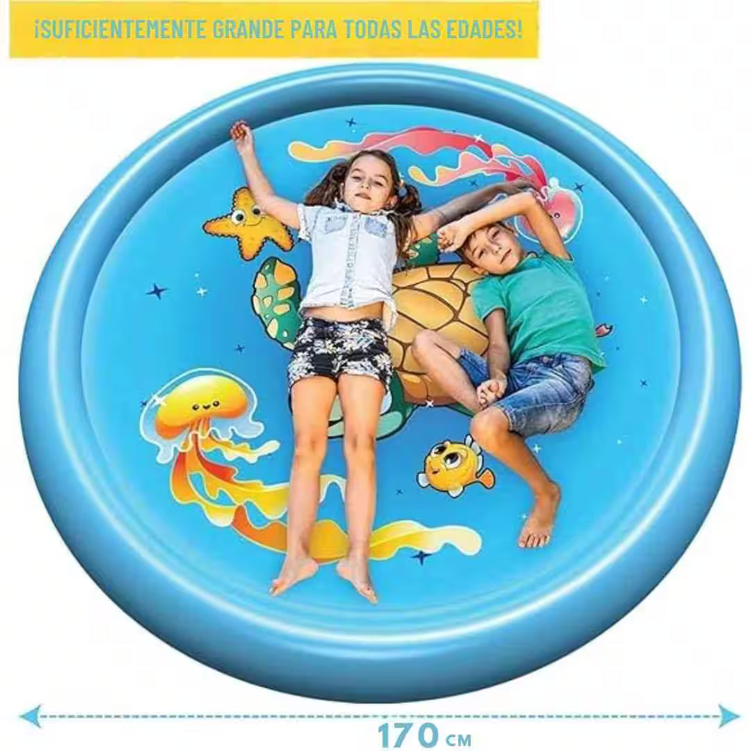 Alfombra de Agua Interactiva - Diversión y frescura para niños y perros todo el verano