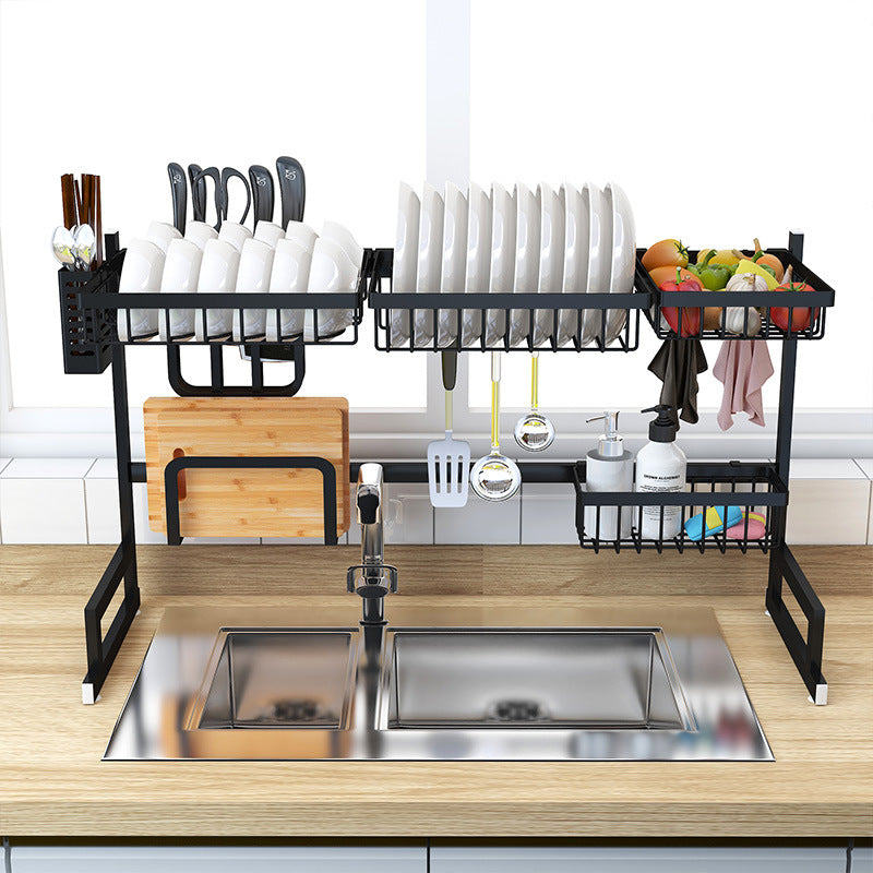 Escurridor organizador para Cocina - Aprovecha el espacio sobre tu lavaplatos para mantener todo limpio, seco y organizado.