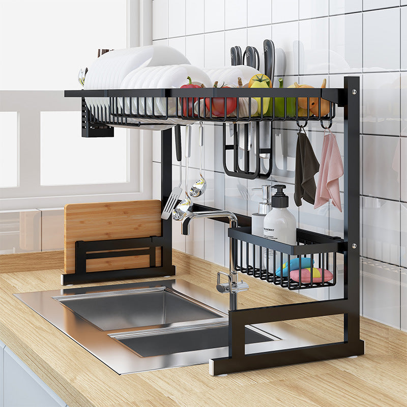 Escurridor organizador para Cocina - Aprovecha el espacio sobre tu lavaplatos para mantener todo limpio, seco y organizado.