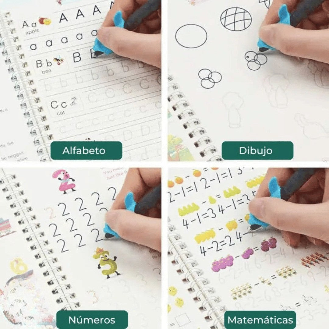 CreaKids™ - 4 Cuaderno Educativo para Niños - Estimula la creatividad y concentración de tu hijo desde el primer día