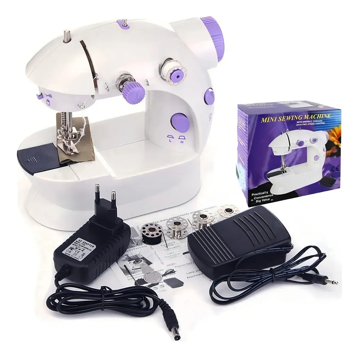 CreaFácil™ – Mini Máquina de Costura Creativa – Empieza a coser desde casa sin experiencia ni máquinas caras