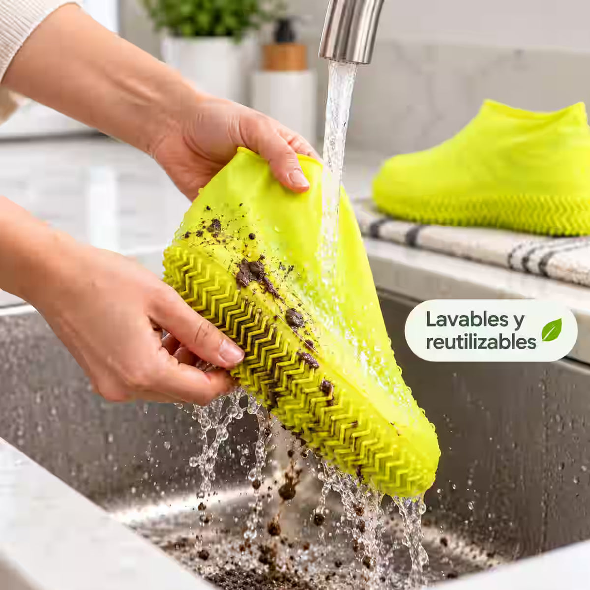 2x1 Cubre Zapatos Impermeables Reutilizables - Protegen del agua, barro y suciedad