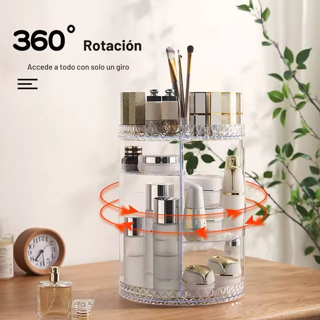 GiroGlam™ – Organizador Giratorio - Mantén tus productos favoritos justo donde los necesitas: visibles, a la mano y organizados
