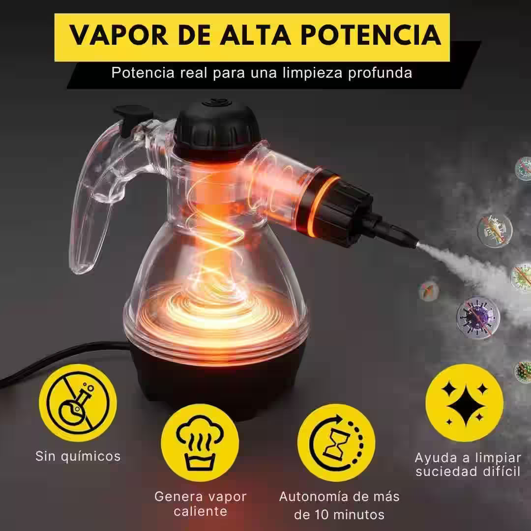 VaporClean Pro™ – Limpiadora a Vapor – Elimina grasa, manchas y suciedad profunda en minutos