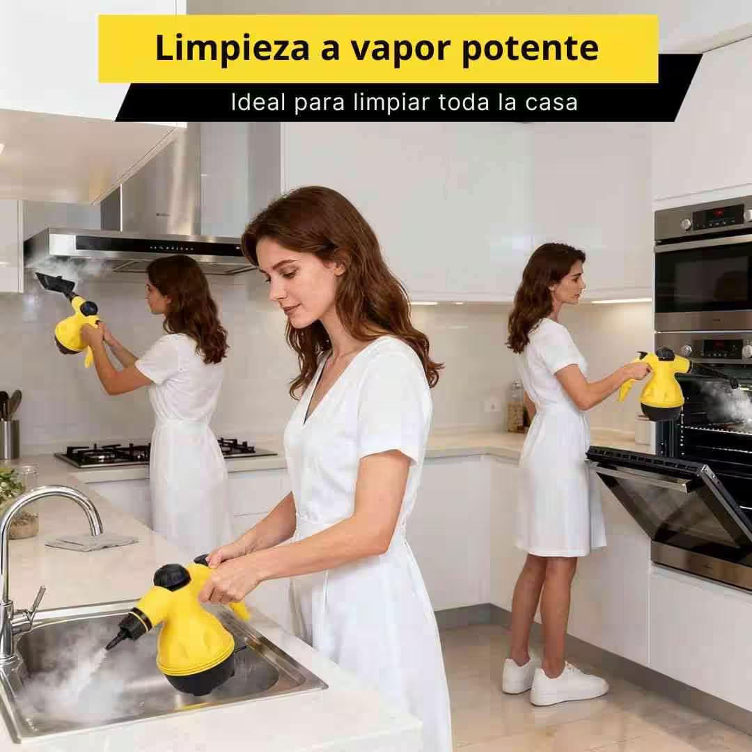 VaporClean Pro™ – Limpiadora a Vapor – Elimina grasa, manchas y suciedad profunda en minutos